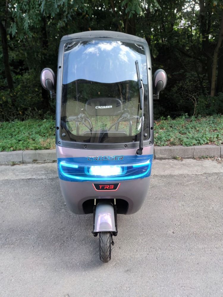 Електроскутер Crosser TR3 (800W; 72V-20Ah AGM) фіолетовий, сірий, чорний