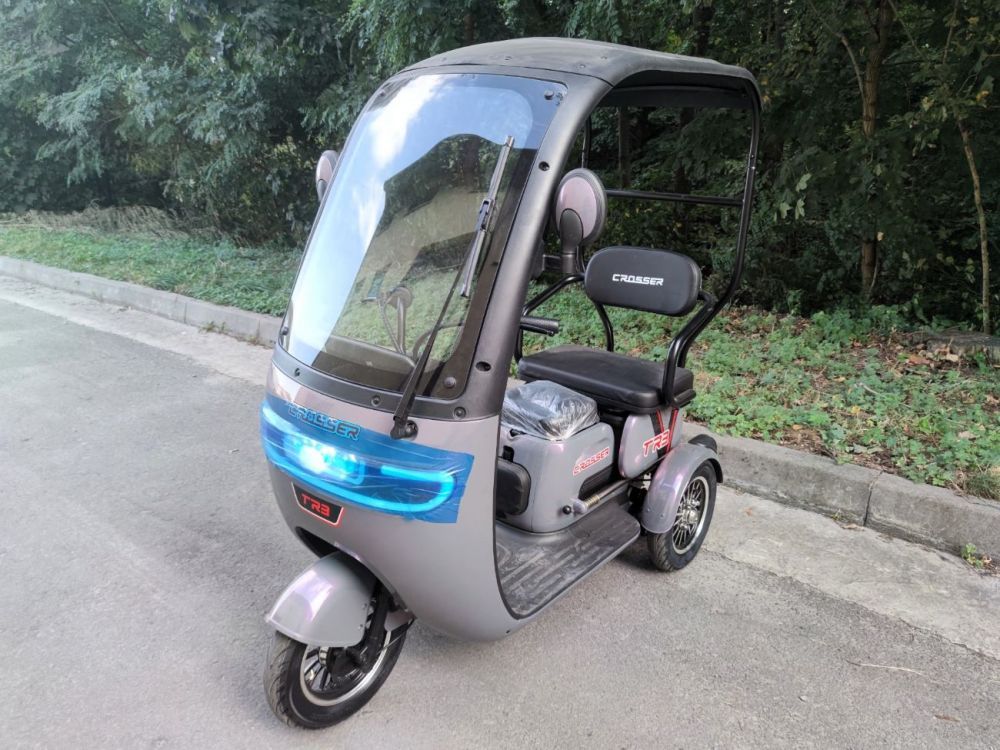 Електроскутер Crosser TR3 (800W; 72V-20Ah AGM) фіолетовий, сірий, чорний