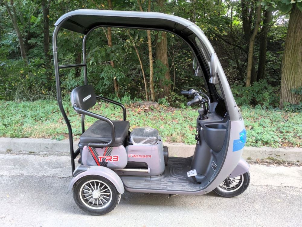 Електроскутер Crosser TR3 (800W; 72V-20Ah AGM) фіолетовий, сірий, чорний