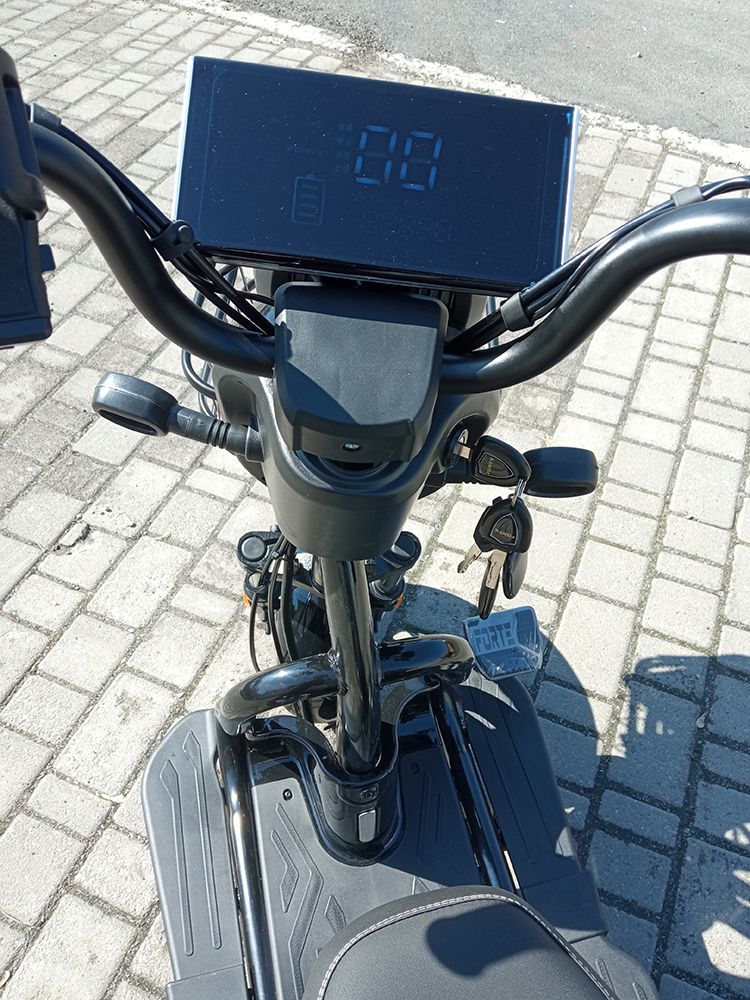 Електроскутер Forte S1-P600 (600W; 60V-20Ah SLA) чорний, сірий, коричневий