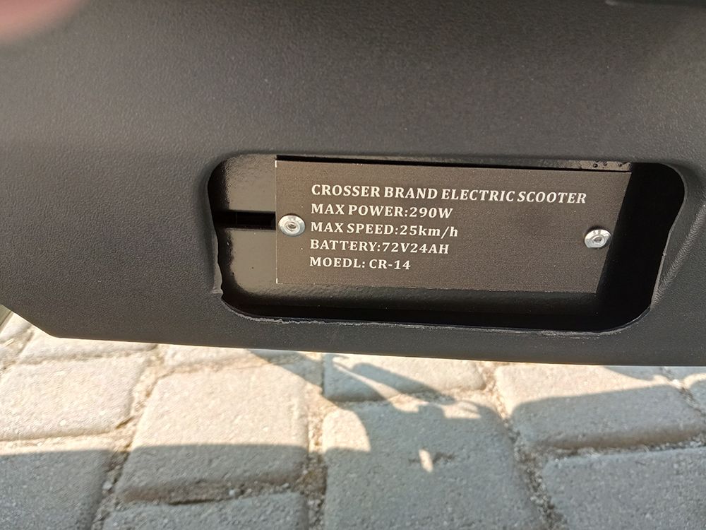 Електроскутер Crosser CR14 (1000W; 72V-24Ah AGM)
