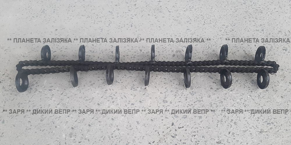 Ланцюг в зборі з привареними ложками до картоплесаджалки мотоблока